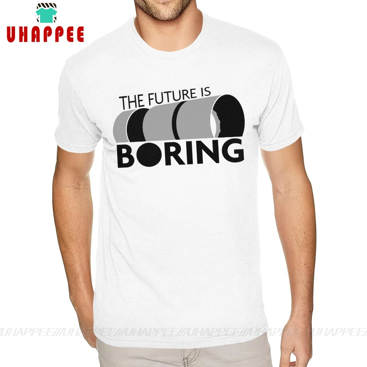 Make Your Own T Shirt The Future Is Boring Elon Musk хлопковая футболка белого цвета с коротким рукавом
