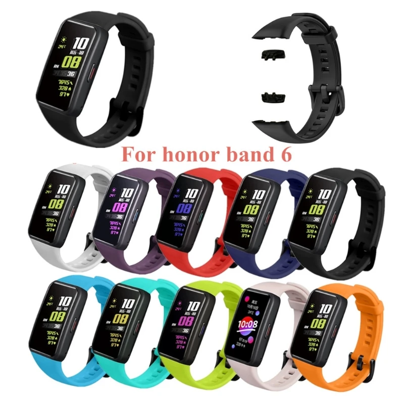 

Ремешок силиконовый для смарт-часов Honor Band 6, сменный Браслет для наручных часов, аксессуары