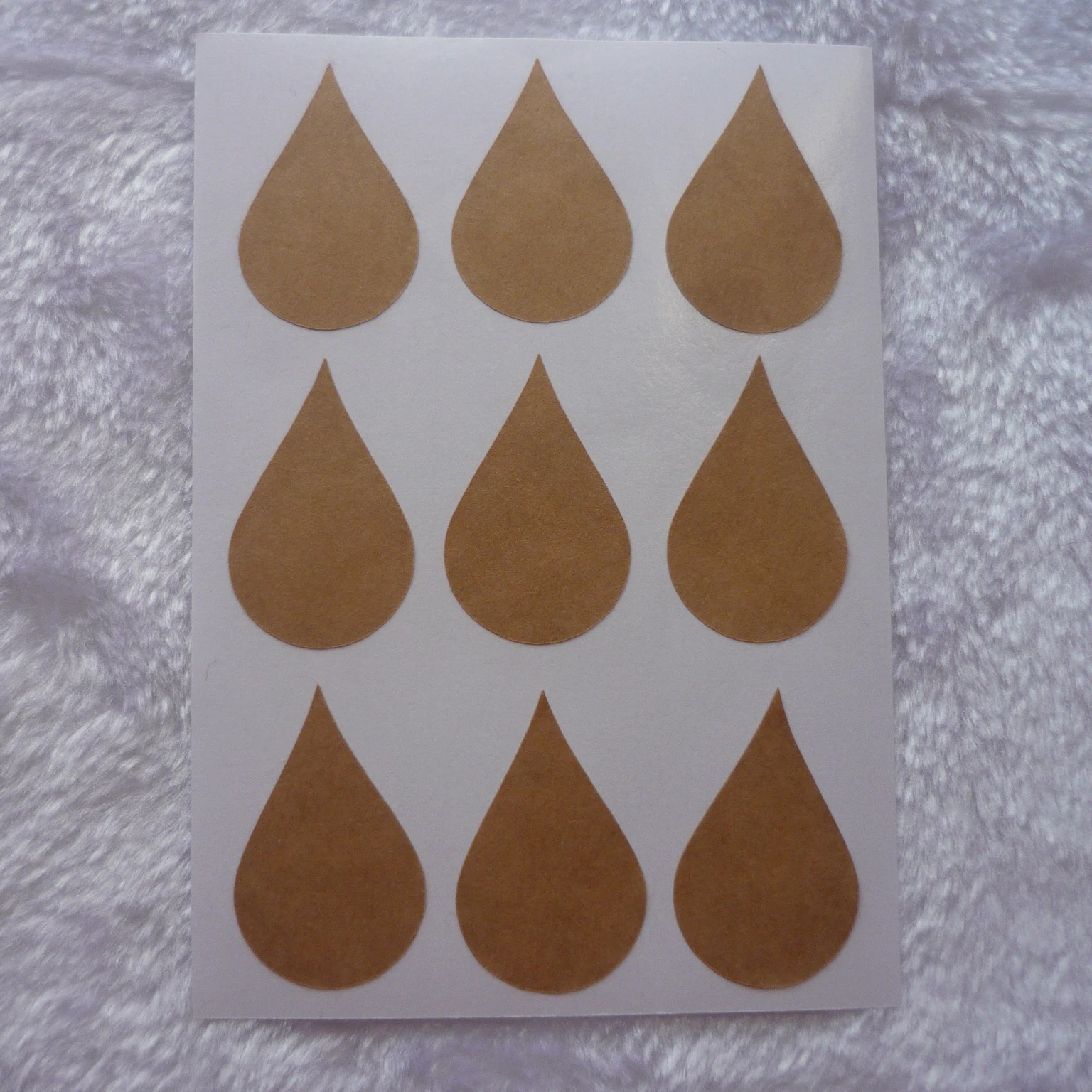 3 8 см/1 5 дюйма натуральные коричневые крафт капли дождя наклейки Конверты