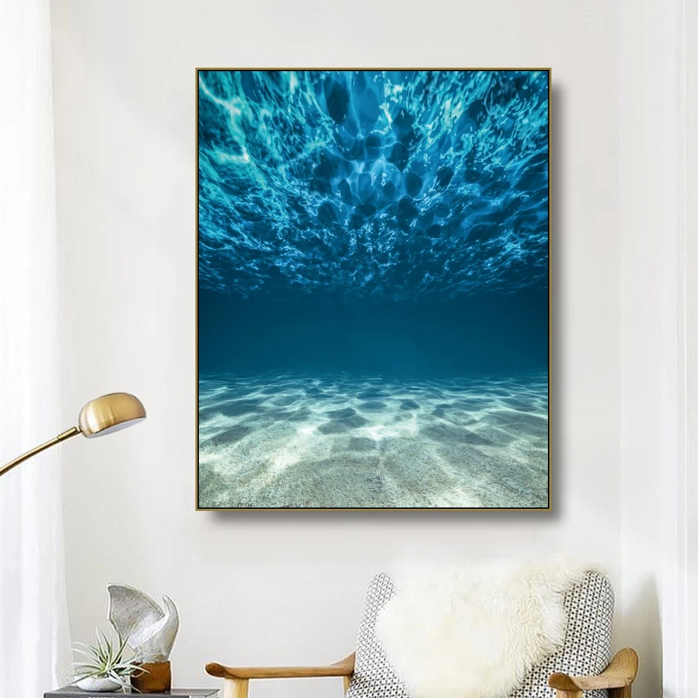 

Cassisy Canvas Art Painting《Underwater world》Creative Poster Picture Wall Decor Modern Home Decoration Gift For Living room