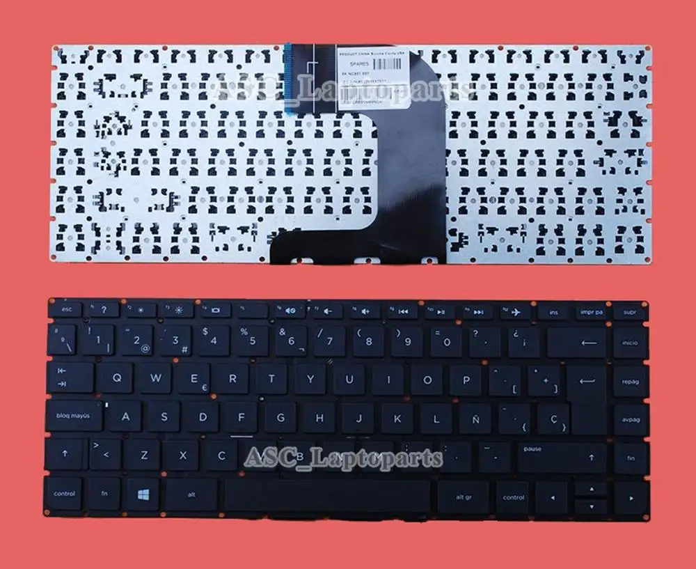 

Новая клавиатура Teclado с испанской раскладкой для ноутбука HP 14-am 14-am000 14-am100 14-am002la 14-am003la, черная, без рамки