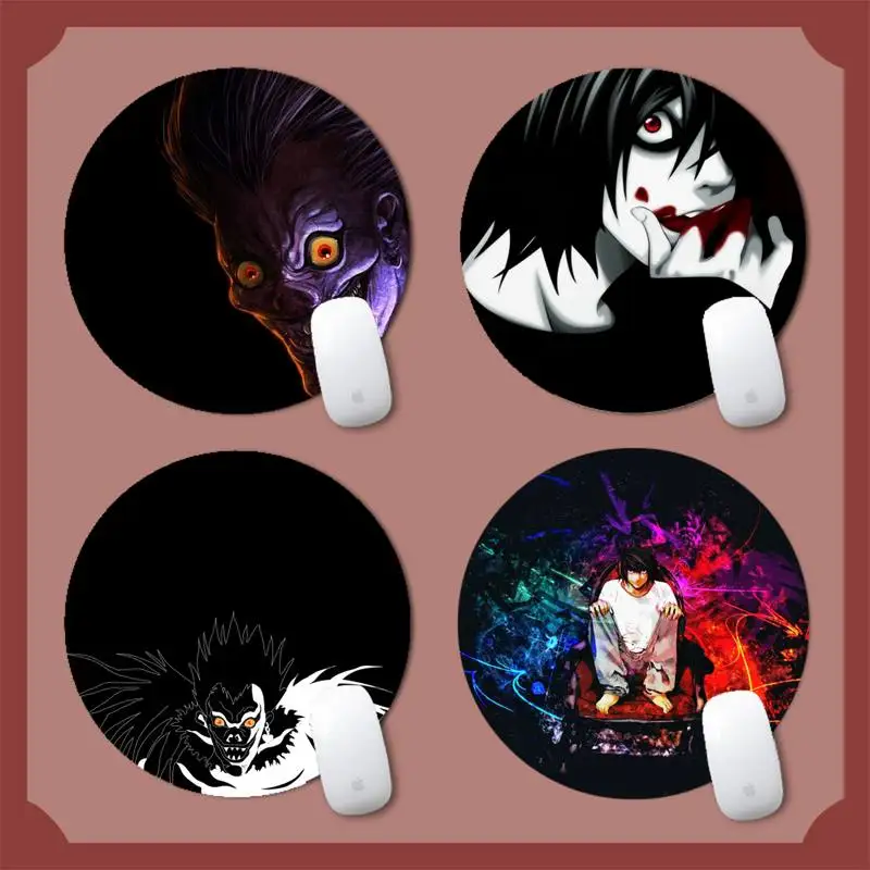 

Уникальный Настольный коврик Death Note, игровой коврик для мыши, круглая Нескользящая подушка