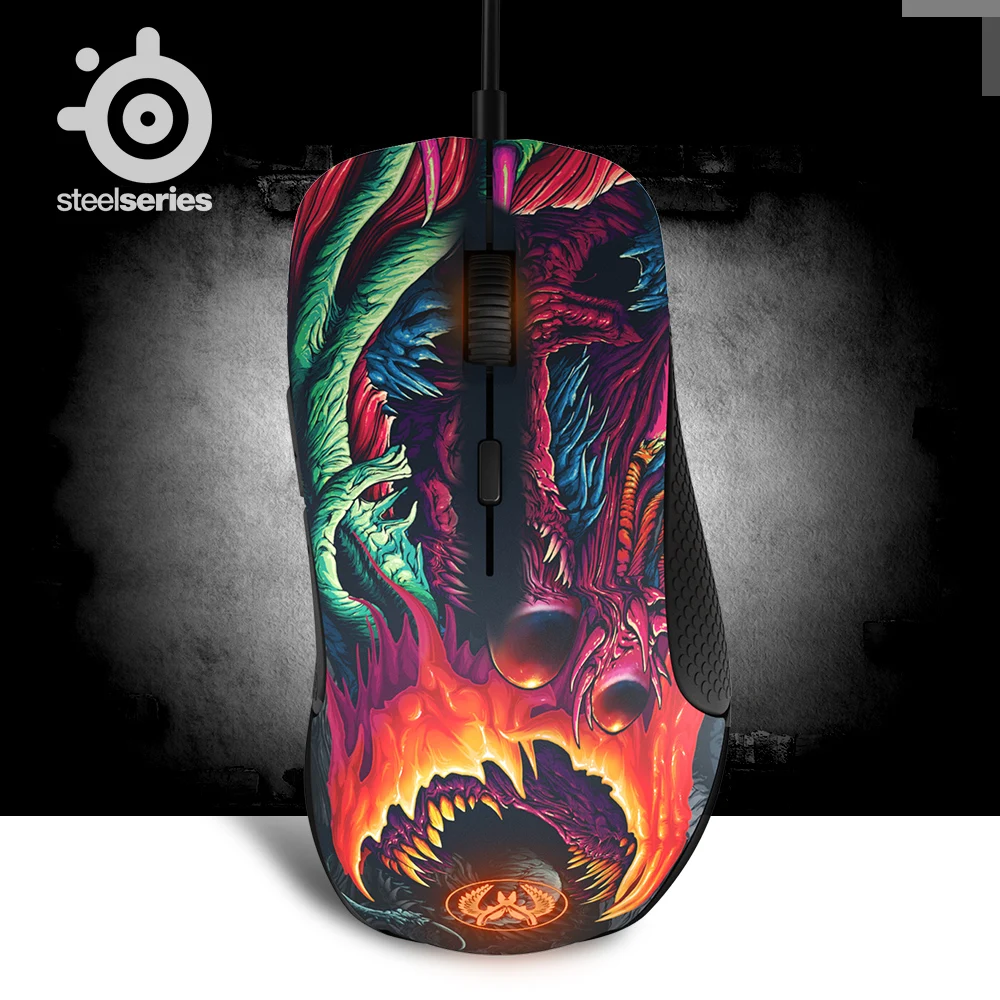 100% оригинальная игровая мышь SteelSeries Rival 300S 300 Проводная оптическая 7200 DPI с RGB