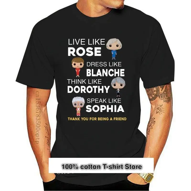

Camiseta dorada para Girls, camiseta de amor rosa como BLANCHE, Vintage, de los 80