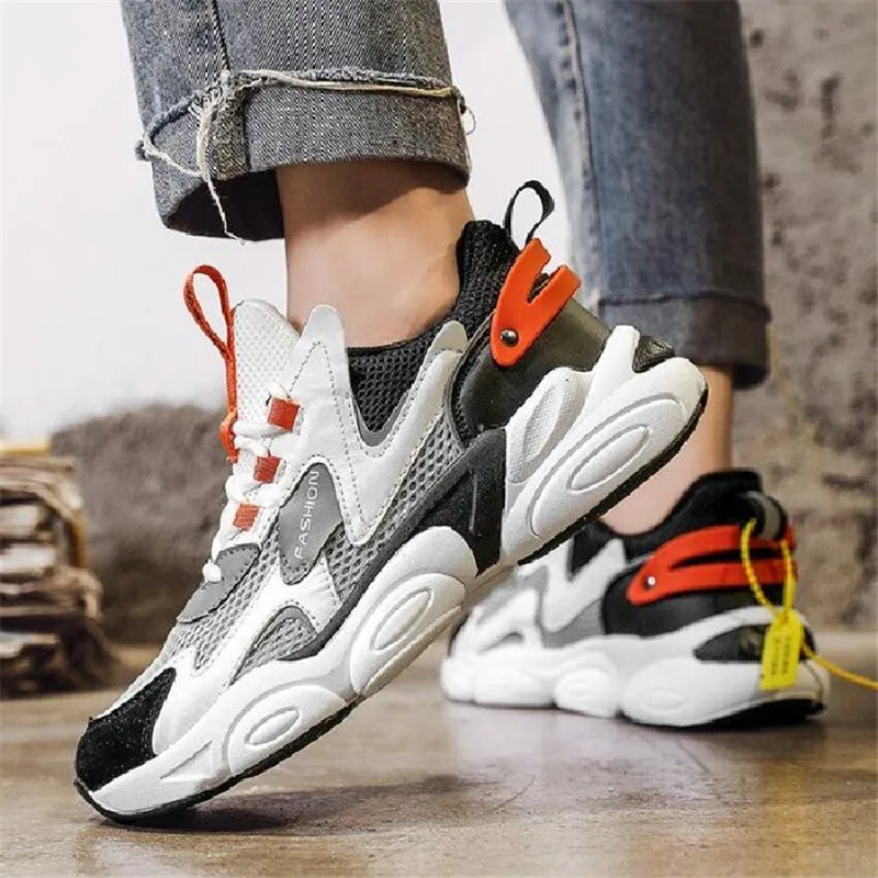 

Men's shoes wild mesh running shoes men's trendy shoes increase running shoes sports casual Platform non-slip sneakers size39-44