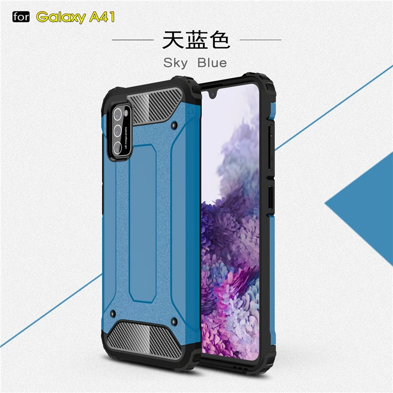 case for samsung galaxy a41 case tpupc shockproof hybrid armor cover for samsung a41 a01 a21 a51 a71 5g phone case samsung a41 free global shipping