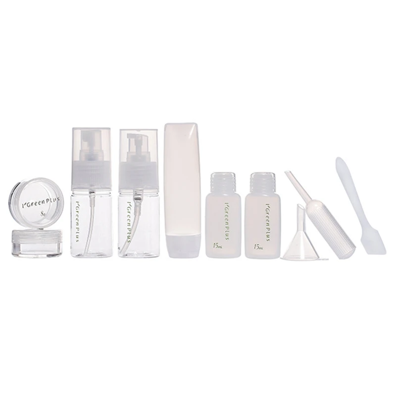 10 в 1 портативный дорожный флакон для косметических средств набор с Чехол