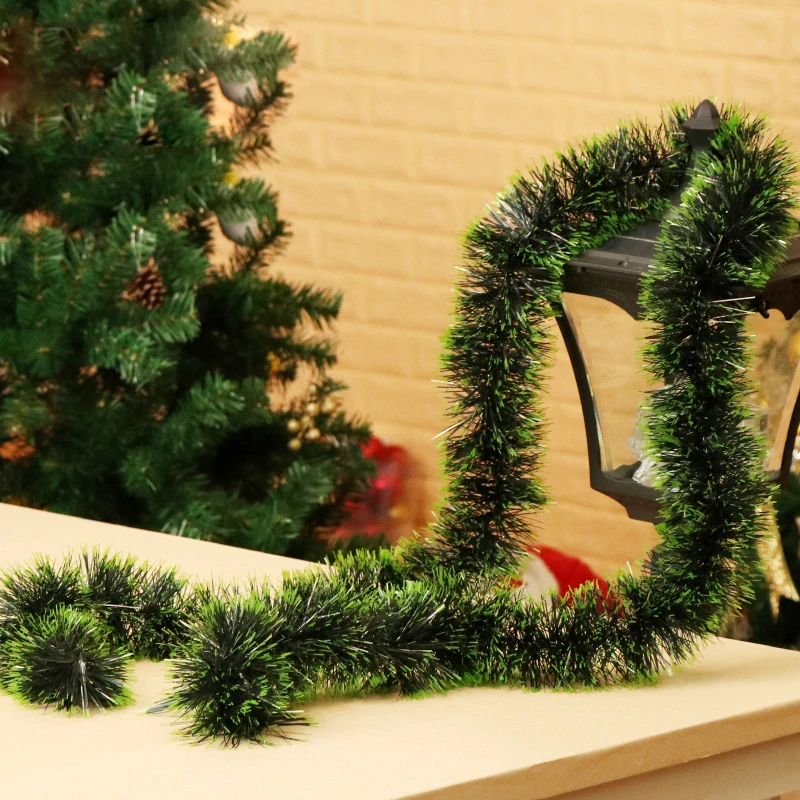 Украшения для рождественской елки 2 м цветная Яркая Лента топ мишура подвесная