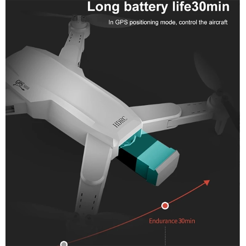 DEEPAOWILL S608pro GPS Drone 6K Dual HD Camera Professional Aerial Photography Brushless Foldable Quadcopter RC Distance 3KM
