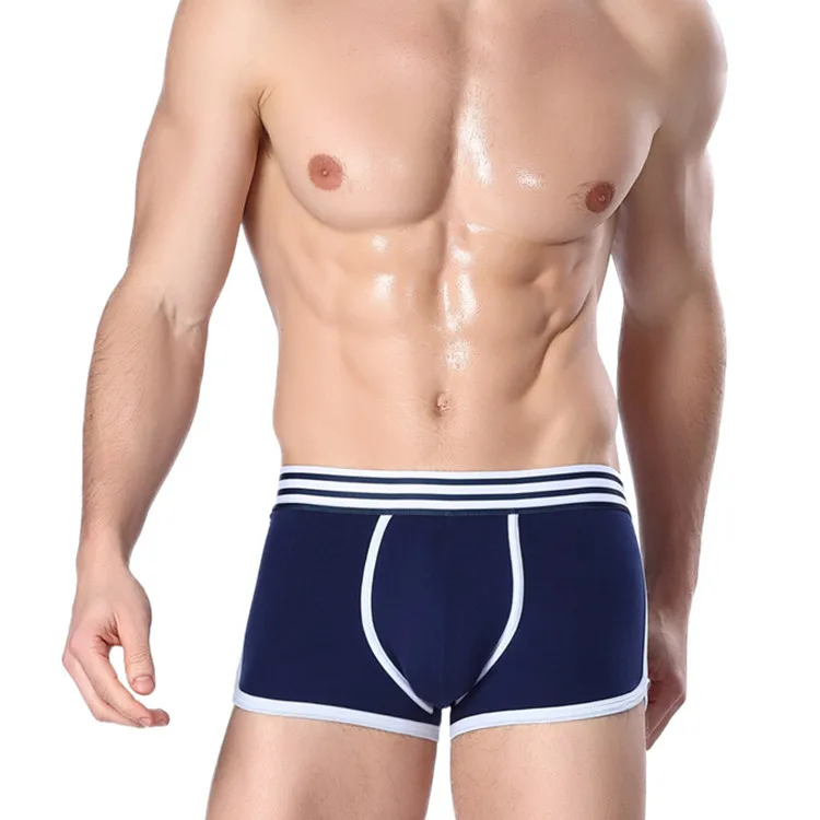 Трусы боксеры мужские хлопковые нижнее белье шорты в полоску футбол|Мужские