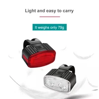 2pcs led bike light bicycle front rear lights usb charge headlight cycling taillight bicycle lantern bike accessories lamps
