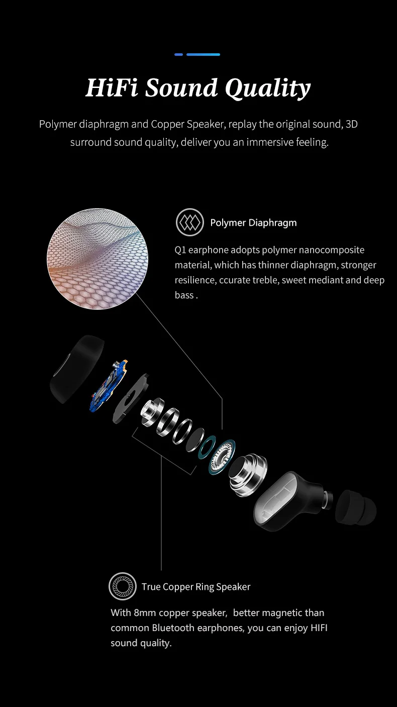 TWS беспроводные Bluetooth наушники стерео бас Bluetooth 5,0 с микрофоном Handsfree AI управление для Xiaomi Redmi