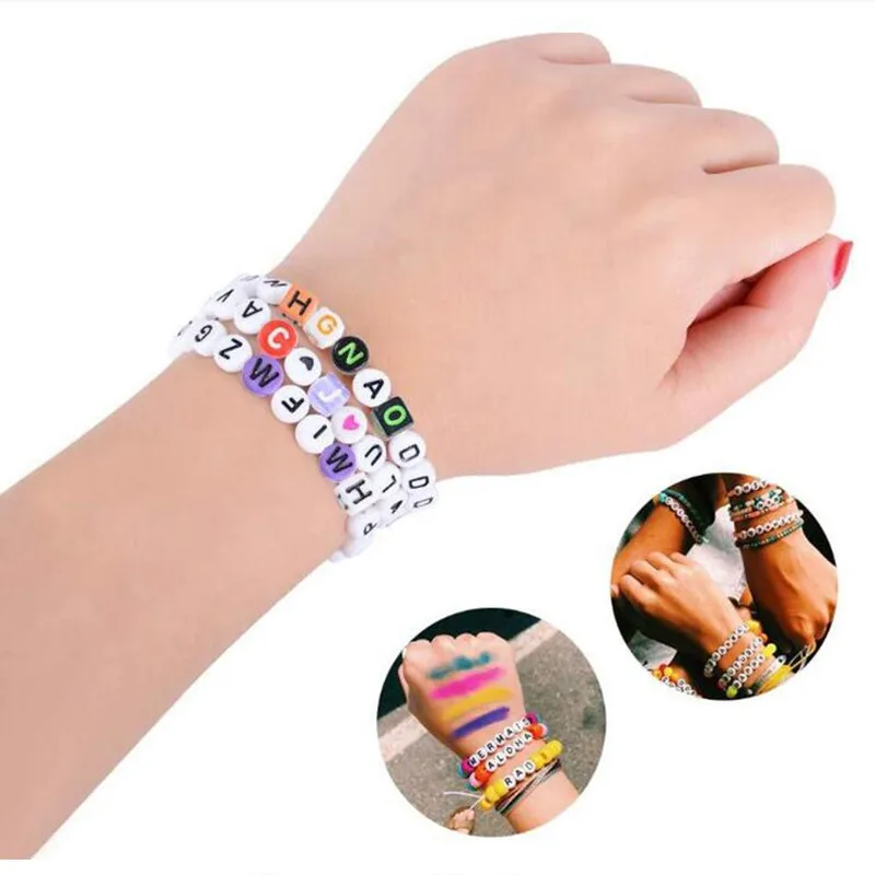 

New 100pcs 7x4mm Oval Shape Smiling Face Acrylic Loose Spacer Beads for Jewelry Making DIY Handmade Bracelet Accessories