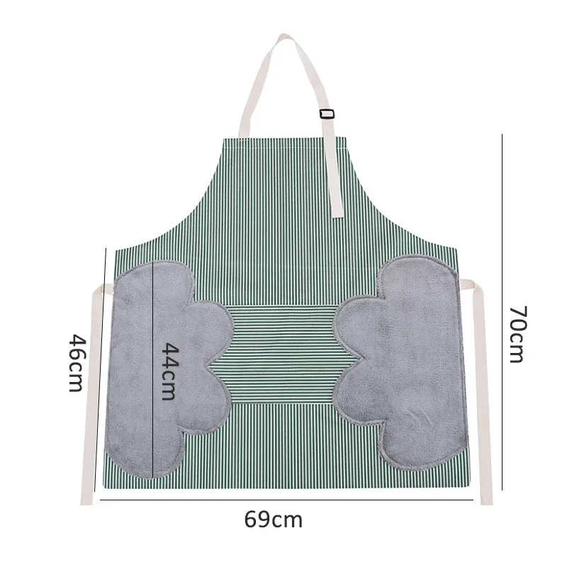 

1Pcs Waterproof Cooking Baking Apron Durable Erasable Hand Antifouling Aprons Large Pocket Kitchen Work Cleaning 69*70cm