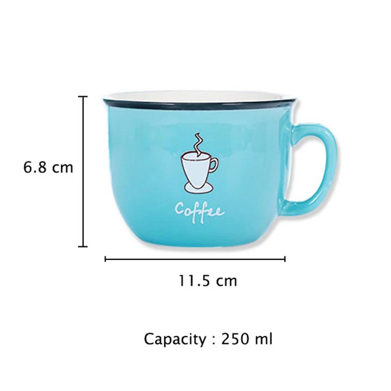 Керамическая кружка для завтрака с деревянным покрытием креативная мультяшная