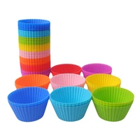 10 pcsset silicone cake cupcake liner baking cup mold muffin round cup cake tool bakeware baking pastry tools kitchen hot sale