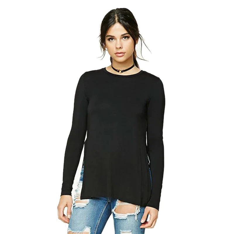 Женские футболки осенняя рубашка с длинными рукавами женская футболка уличная