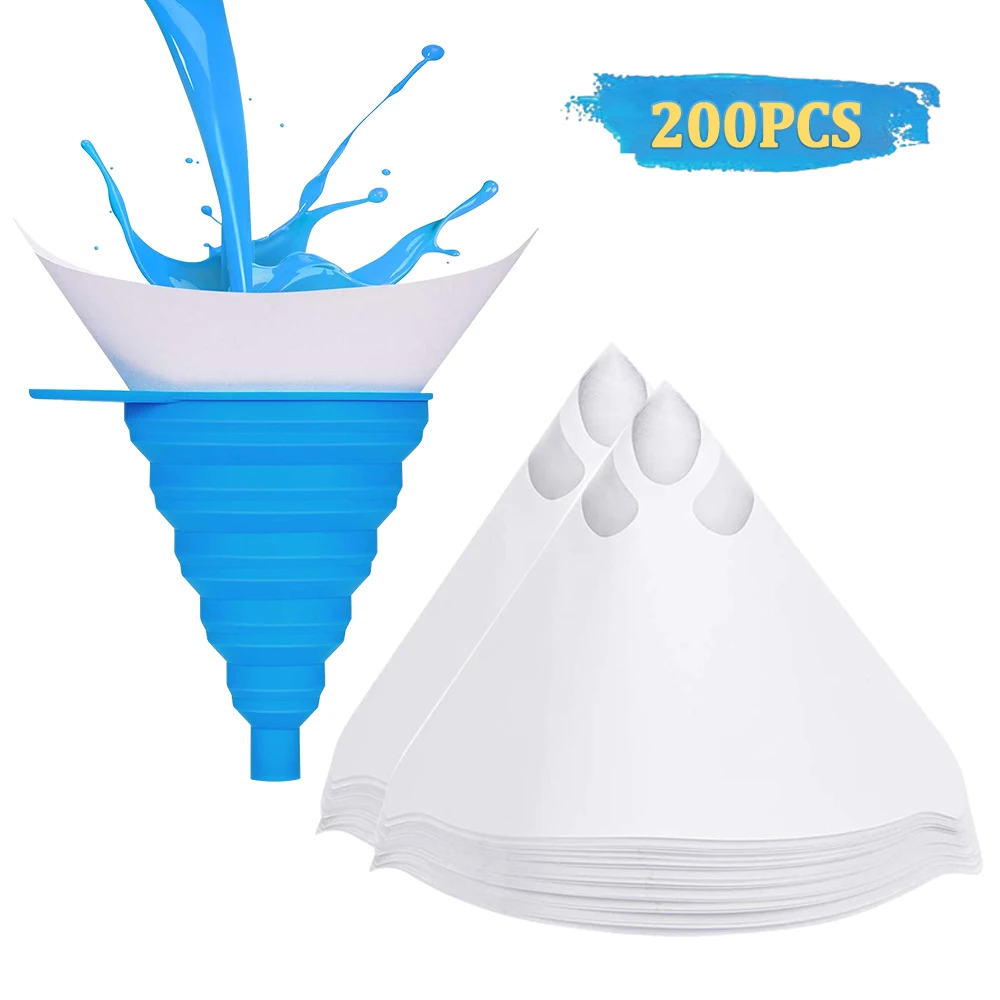 

200Pcs Filters Purifying Cup Micron Nylon Conical Paper 100 Mesh Paint Strainers Mesh Paint Strainer Filter Quick delivery CSV