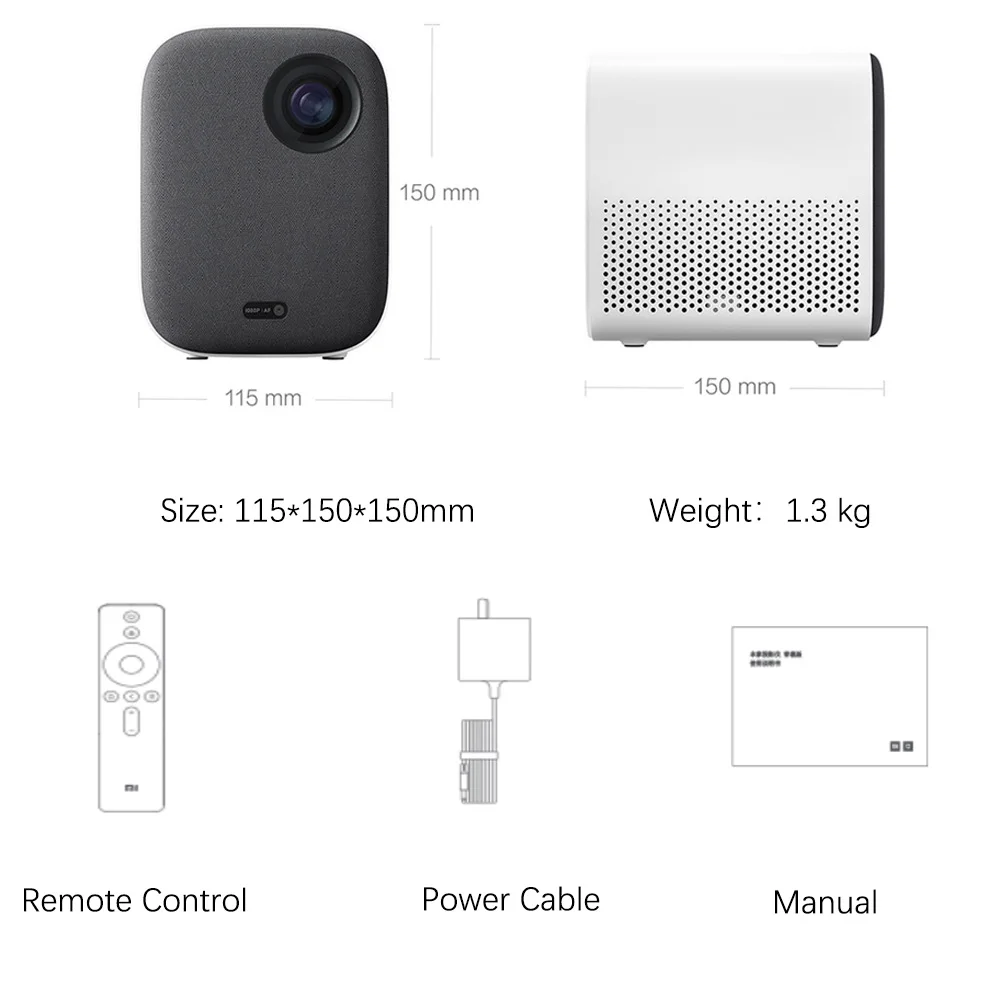 Оригинальный мини проектор Xiaomi Mijia Youth Version портативный домашний кинотеатр на