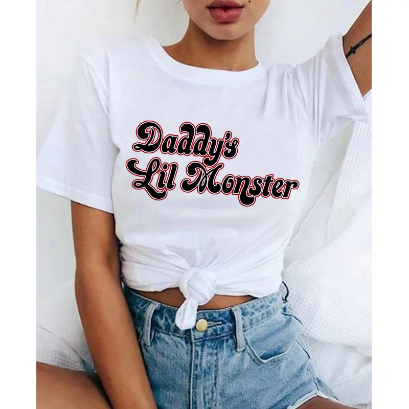 

Harajuku Daddy T Shirt Women Satan Is My Sugar Daddy Aesthetic Kawaii Shirt Ullzang 90s tshirt Fashion Top Tees Female