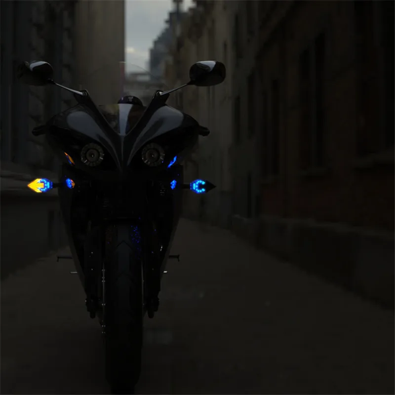 colorful motion arrows blinker light moto turn signals for harley softail sportster prince cruise indicator motorcycle flashing |