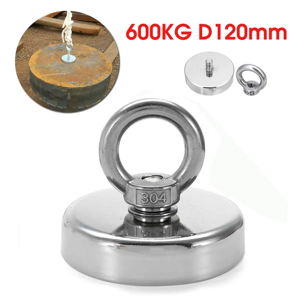 600 кг 400 кг 300 кг сильный Мощный Неодимовый магнит Deap, магнит для морской рыбалки, восстанавливающий магнит для охоты на сокровище, магнитный