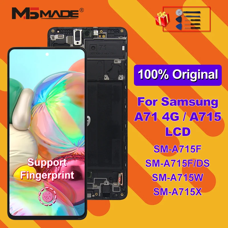 Pantalla t&aacute;ctil LCD para Samsung A71, reemplazo de digitalizador, 6,7 ", 4G, SM-A715F/DSN SM-A715F/DS-0