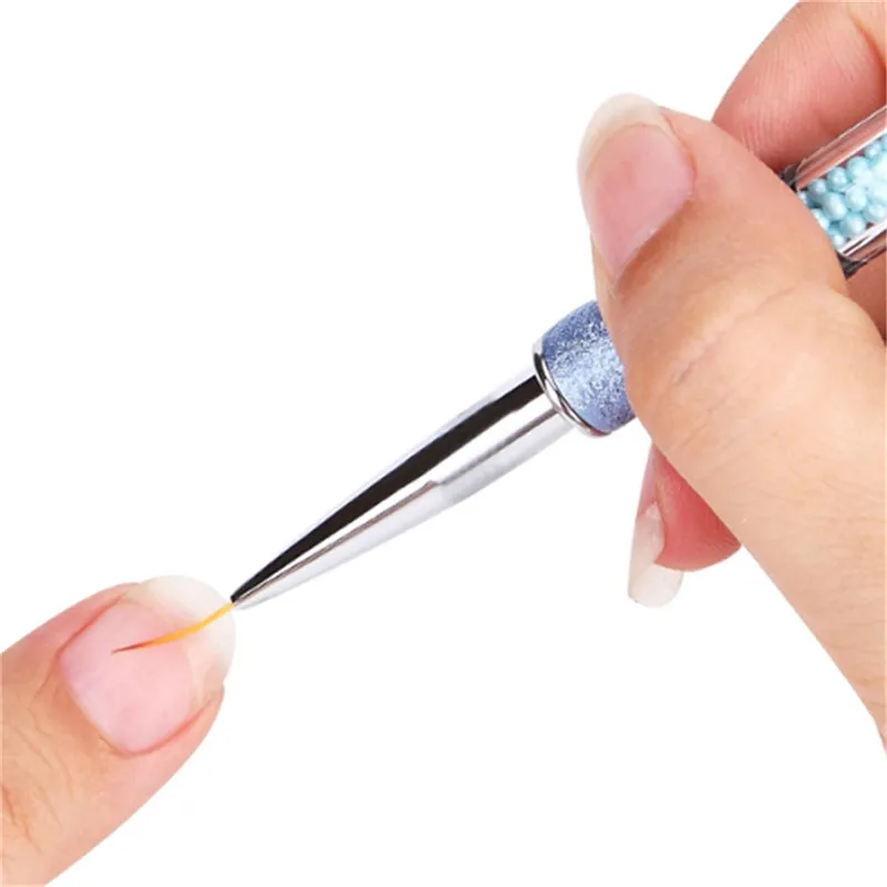 1PC перламутровый акриловый Фрезер для ногтей cо шлифовальными арт контурная