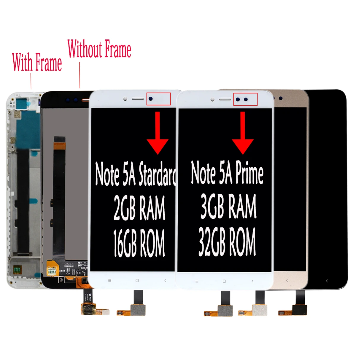 ЖК-дисплей 5 ''для Xiaomi Redmi Note 5A Prime Y1 / Lite сенсорный экран протестирован