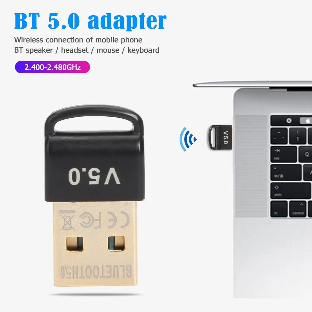 Беспроводной USB Bluetooth 5 0 адаптер музыкальный звуковой приемник передатчик для ПК