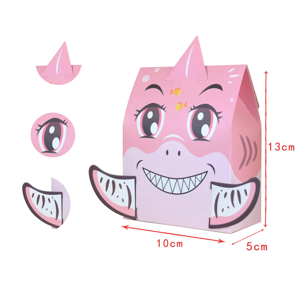 50 шт. Акула коробочка для конфет на вечеринку бумажные подарочные коробки под