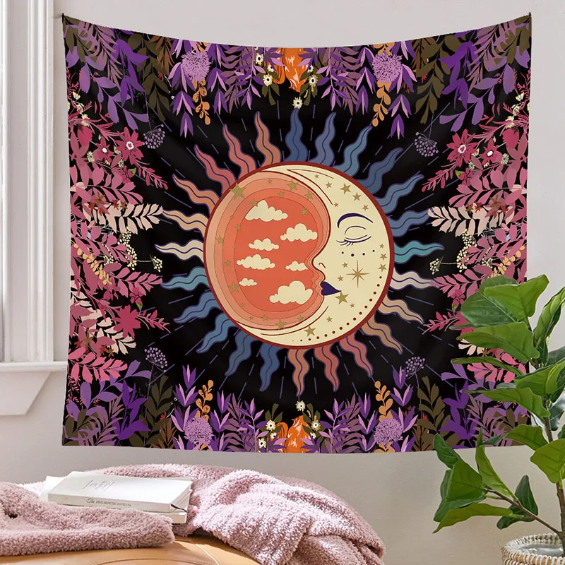 

Sun And Moon Macrame Wall Tapestry Strand Matte Polyester Decke Yoga Matte Hause Schlafzimmer Teppich Freies lieferung Coupons