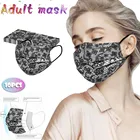 10 шт., одноразовые Кружевные маски для лица, с защитой от пыли