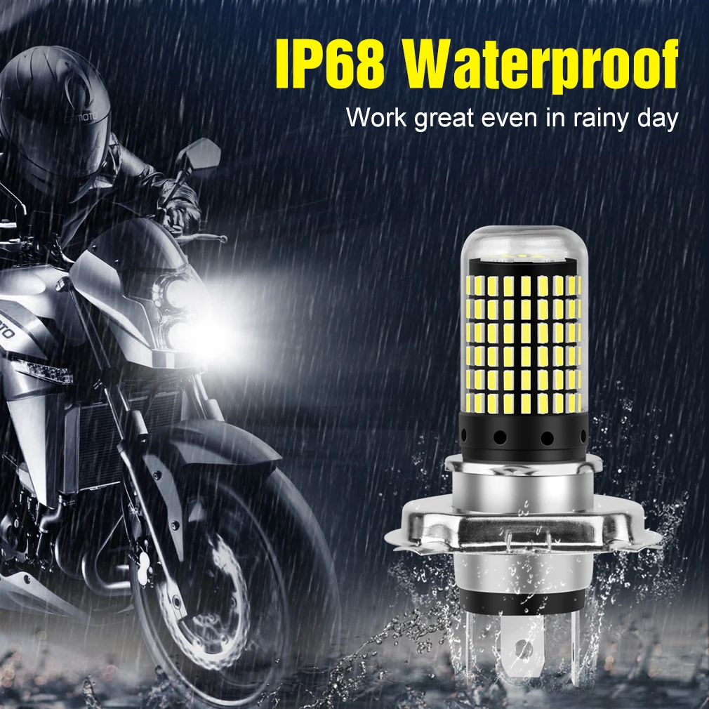 1 шт. 10000Lm мотоциклетная фара H4 LED BA20D H6 P15D светодиодный ная лампа 10 Вт 144SMD 3014