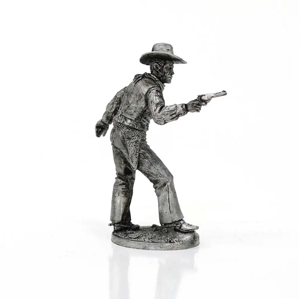 Cowboy with gun-tin soldier figure 54mm ww02 tin toy soldiers metal Wild West | Figurines &amp Miniatures