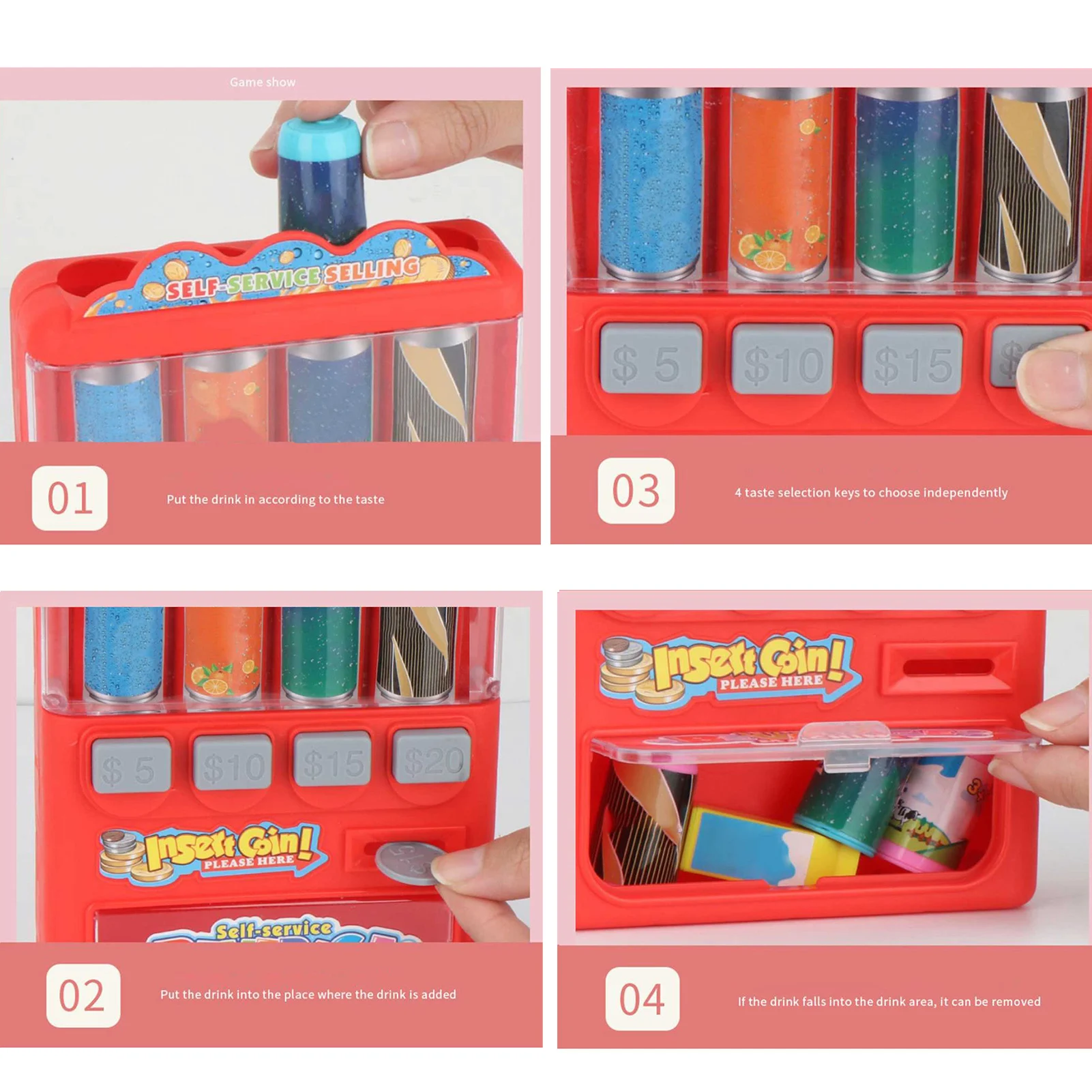 Детский торговый автомат симуляция мини-монет для напитков забавные игрушки