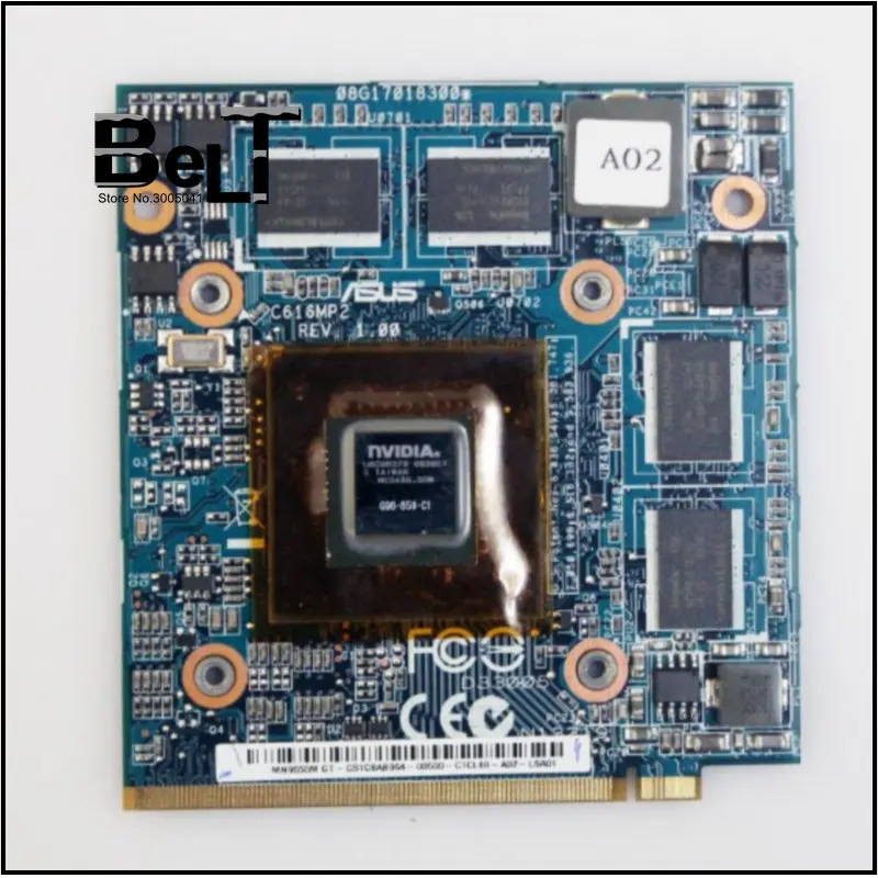 Видеокарта 9650M GT 9650MGT G96 650 C1 REV 1 00 DDR2 1GB VGA для ноутбука ASUS C90P C90S S97V Z97V ACER 5920G