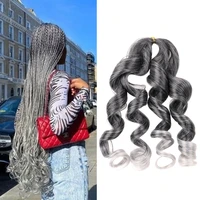 spiral curls synthetic loose wave crochet braids hair extensions pre stretched braiding hair for black women hair 22inch