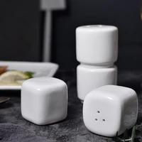 white ceramic spice container cute salt and pepper shakers canister kitchen seasoning jar small spice organizer cosas de cocina