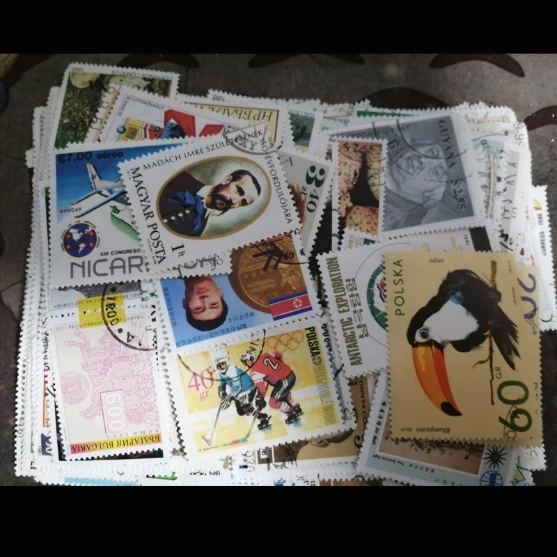 Коллекция 500 всех разных почтовых штампов среднего и большого размера с