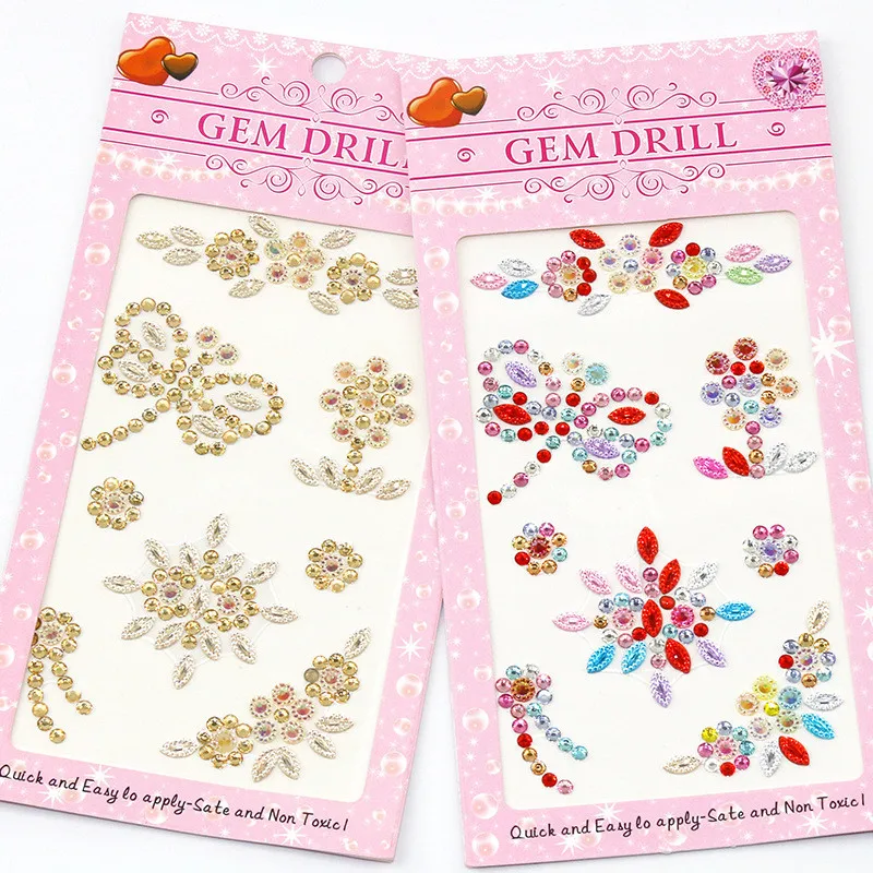 Ювелирные изделия аксессуары кристалл жемчуг наклейка Стрекоза Цветок Корона