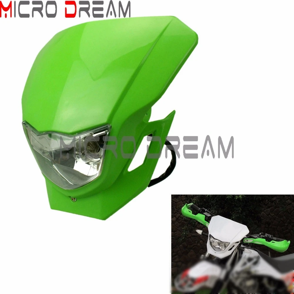 Мотоциклетный Универсальный налобный фонарь Dirtnike зеленого цвета для Kawasaki KLX450F