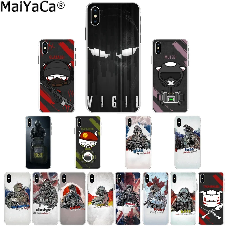 MaiYaCa Rainbow Six Siege 6 Новинка чехол для телефона Fundas чехол для iPhone 8 7 6 6S Plus 5 5S SE XR X XS MAX чехол