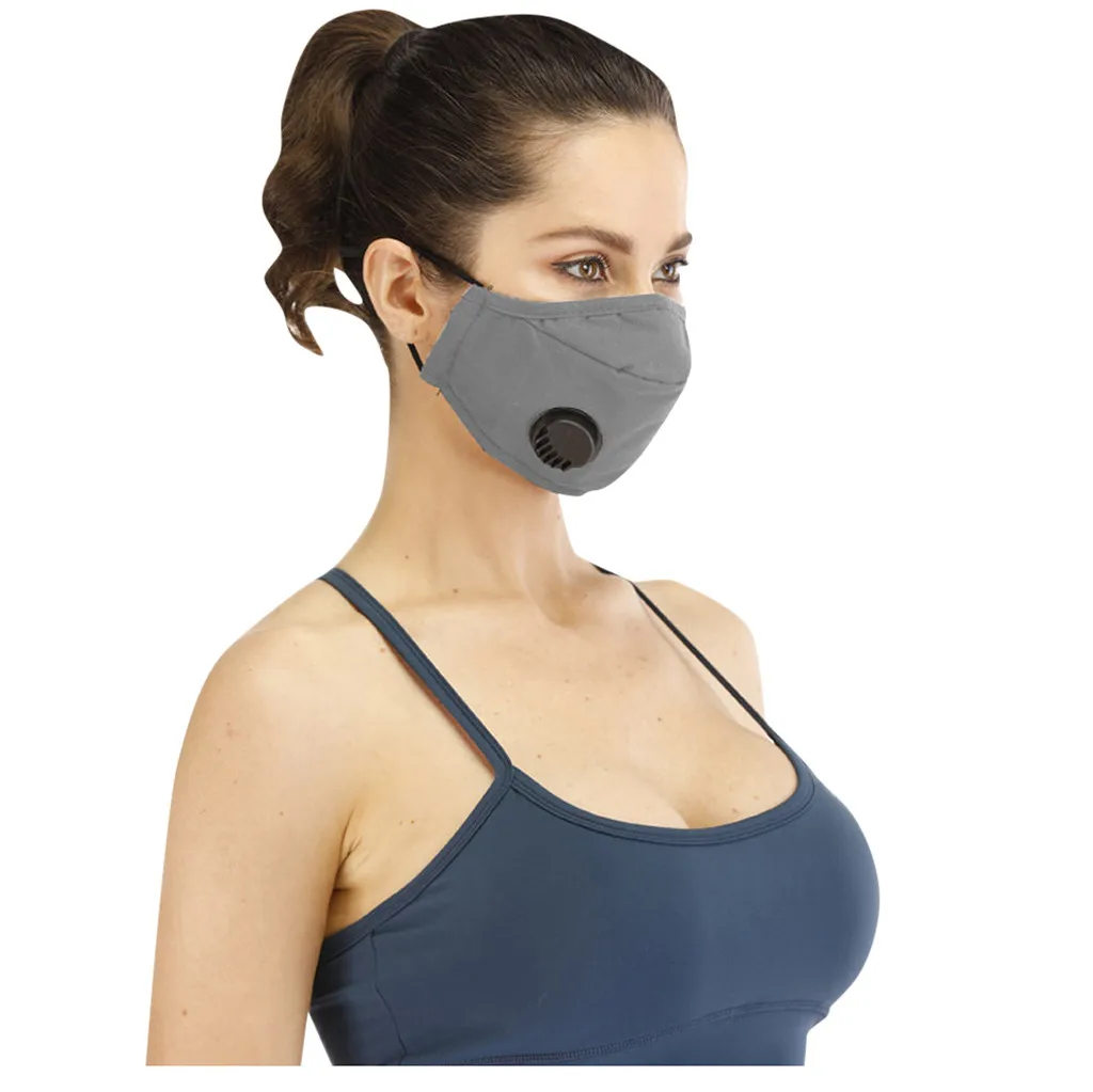 

Adult Mouth Mask Cotton Anti-PM2.5 Pollution Mouth Face Mask Washable reusable Mouth-Muffle Solid Color Mouth Masks For Women