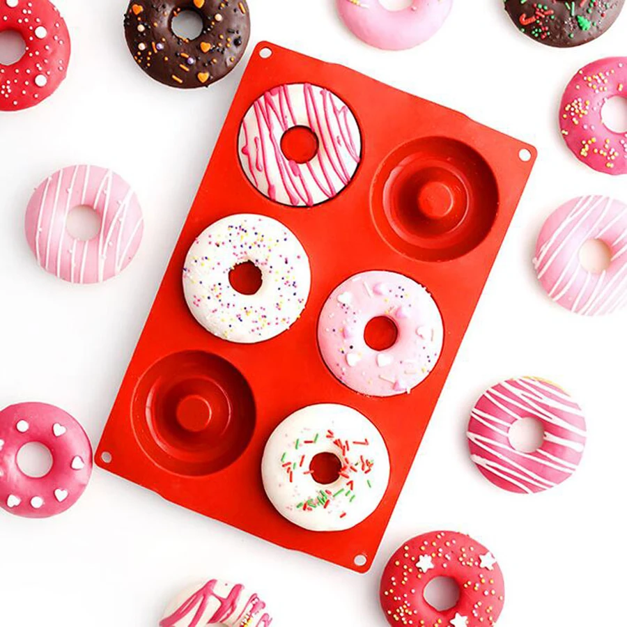 

Donut Mold Non-Stick Silicone Mold For Chocolate Cake Pastry DIY Decorating Dessert Biscuits Supplies Baking Mould Donuts Maker