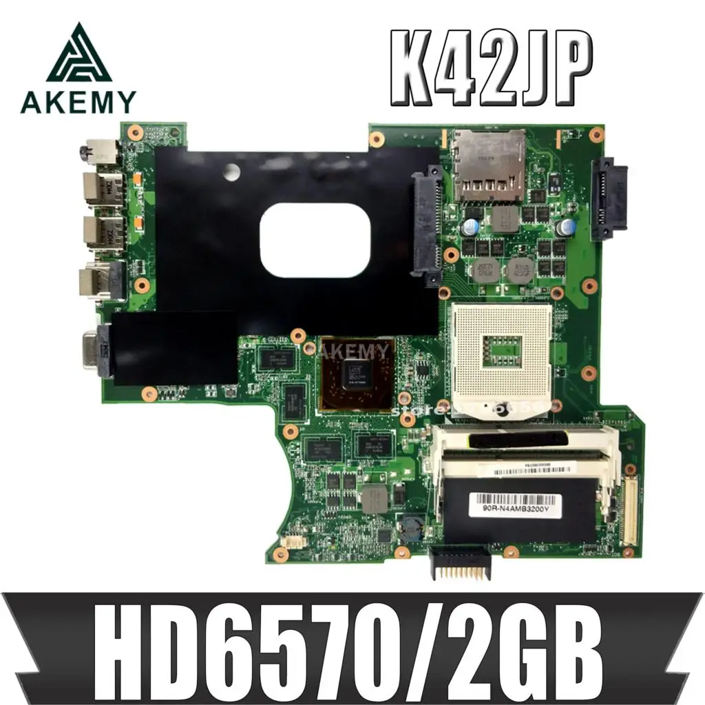 

Akemy K42JP K42JA Laptop motherboard For Asus K42JP K42JV K42JA REV 2.0 original mainboard HD6570/2GB