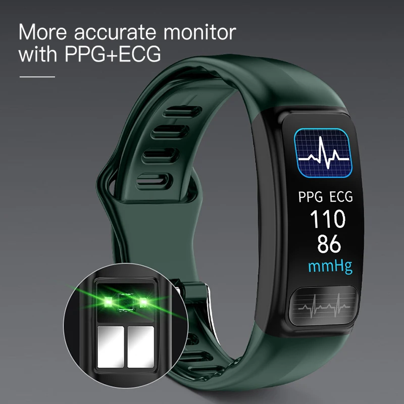 MAFAM P12 ЭКГ смарт браслет пульсометр артериальное давление часы водонепроницаемый