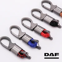 for daf xf cf lf vannew hand woven leather car key ring rope key chain waist key chain charm hey holder gift keychain auto parts