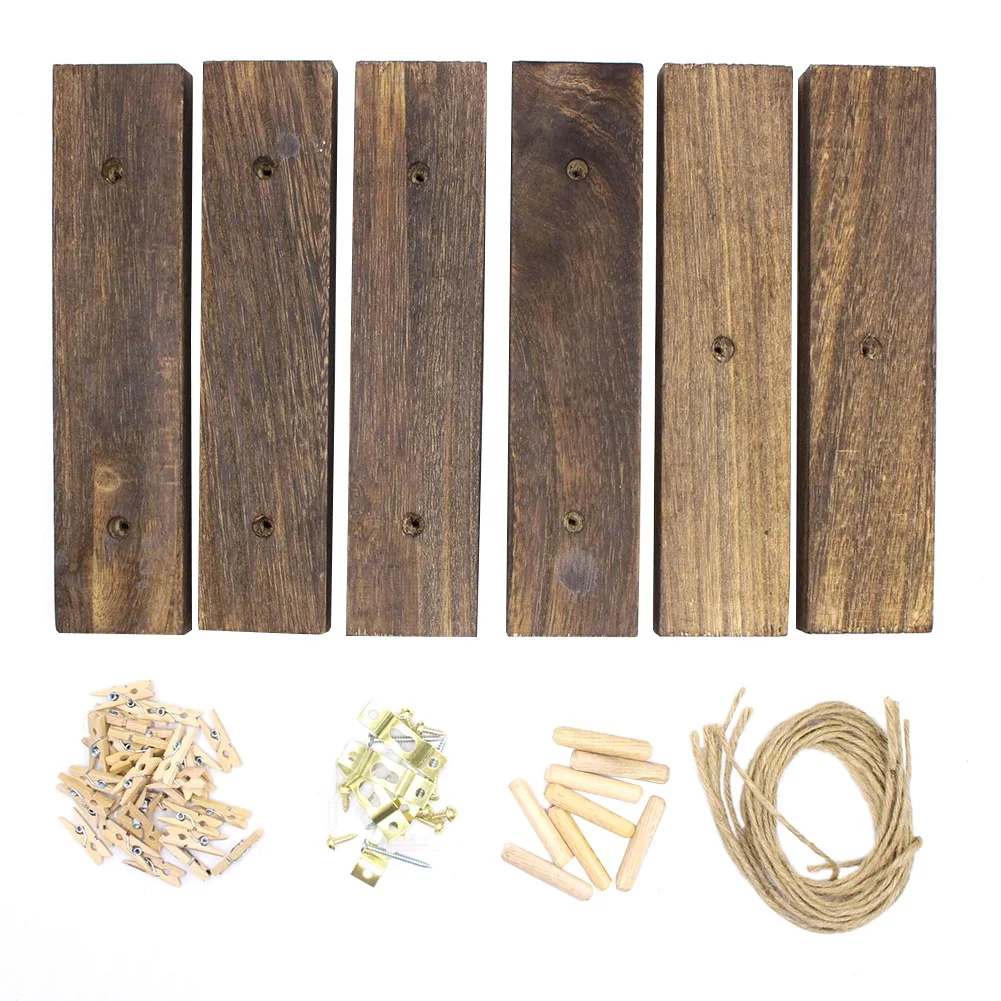 Настенный Регулируемый Дисплей Органайзер для спальни с зажимами деревянные