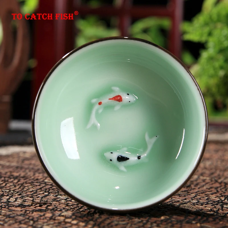 Китайская фарфоровая чайная чашка Longquan Celadon 1 шт. стандартные чайные чашки и